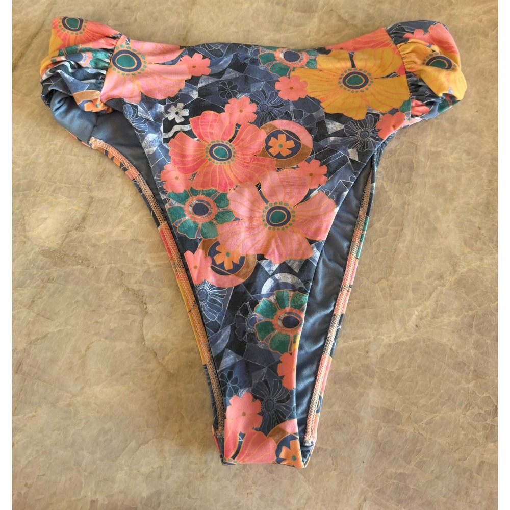 NWT O'Neill Jadia Floral Long Beach High Waist Bikini Bottoms Multi Size M